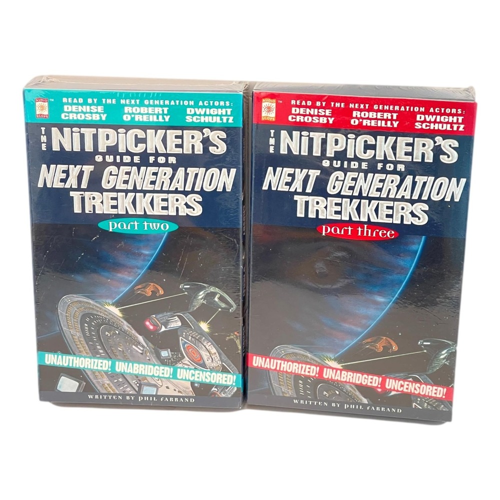 Star Trek Nitpickers Guide Next Generation Cassette Box 2 & 3 Sealed K-Tel 1985